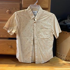 Good fellow medium size palm tree button up shirt!